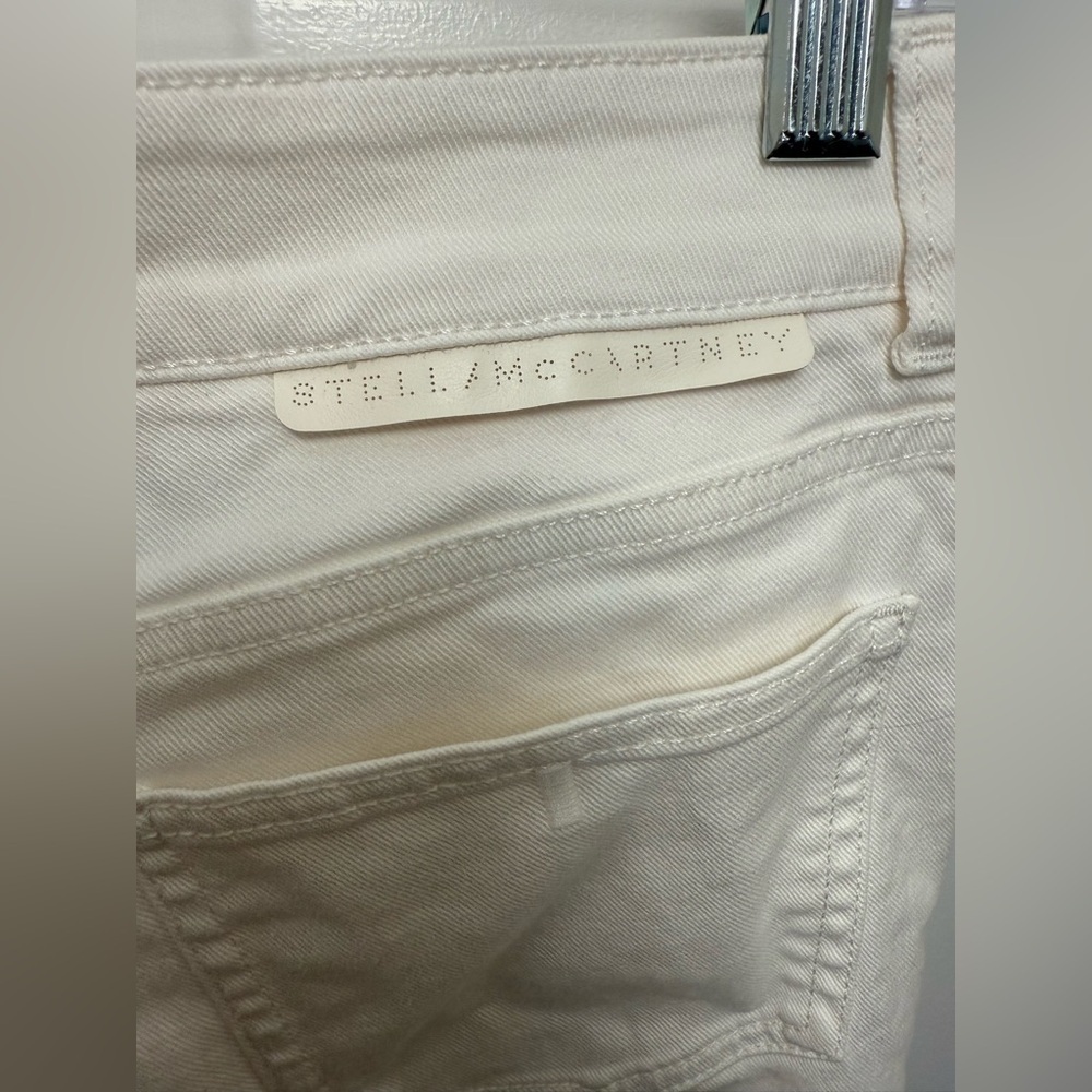 Stella McCartney White Cigarette Skinny Leg Jeans Size 27 Designer Indie Sleaze - Picture 6 of 10